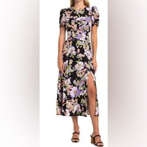 NWT. AFRM Jamie print short sleeve dress L